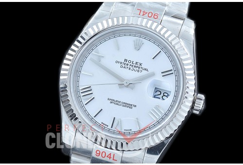 R41DJS-121 NF Datejust II 126334 904L Steel Fluted/Oyster SS/SS White Roman SA 3235