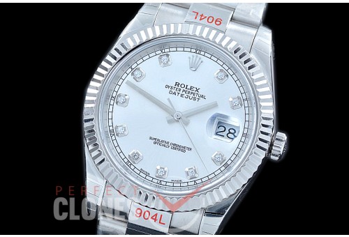R41DJS-111 NF Datejust II 126334 904L Steel Fluted/Oyster SS/SS Silver Diam SA 3235
