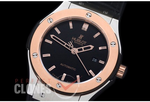 0 0 HBFS-45-0142 Classic Fusion Twotone SS/RG/LE Black M-9015
