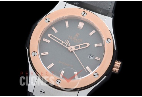 0 0 HBFS-45-0143 Classic Fusion Twotone SS/RG/LE Grey M-9015
