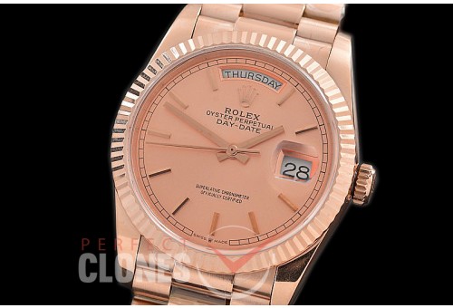 R36DDR-105 BP 128235 2019 DayDate RG/RG Fluted/President Rose Gold Sticks A-2836