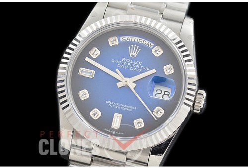 R36DDS-114 BP 128239 2019 DayDate SS/SS Fluted/President Blue Diamonds A-2836