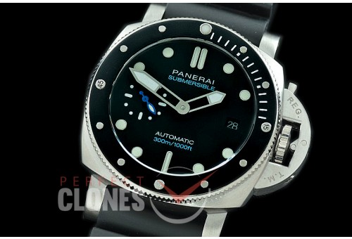 PN683U01 Pam 683 U Series Luminor Submersible 42mm SS/RU Black A-2813