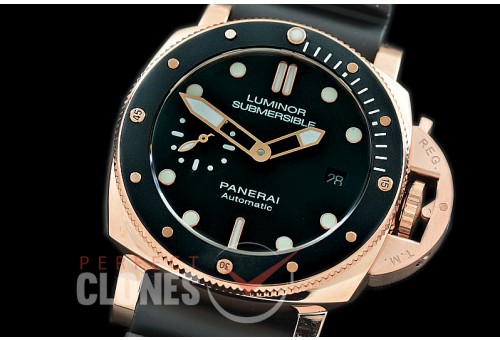 PN684U01 Pam 684 U Series Luminor Submersible Oro Rosso 42mm RG/RU Black A-2813