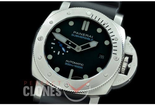 PN973U01 Pam 973U Series Luminor Submersible 42mm SS/RU Black A-2813