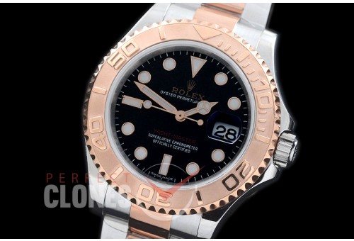0RYMENTR00082S ARF/JF 116621 Yachtmaster Men SS/RG Black SH 3135