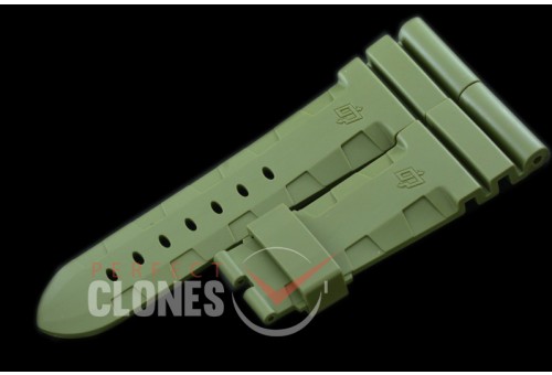 0 0 0 PNA-47-103 Diver Style Rubber Strap - Military Green 