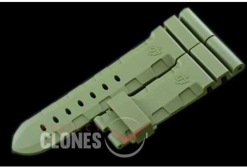 0 0 0 PNA-44-102 Diver Style Rubber Strap - Military Green 