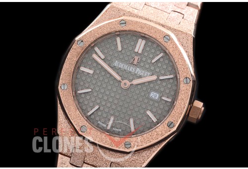 AP67653-173 Royal Oak Frosted 33mm Quartz RG/RG Grey Jap Quartz