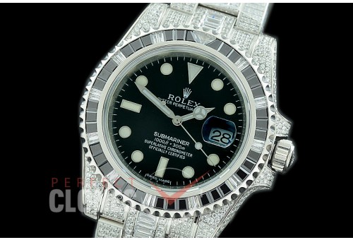 0 0 0 RLS-SP-031S ZF Bling Special Edition Submariner 116610LN SS/SS Black SA 3135