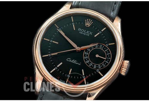  0 0 0 RLCDT00032 GMF 50515 Cellini Date RG/LE Black Sticks SA 3165