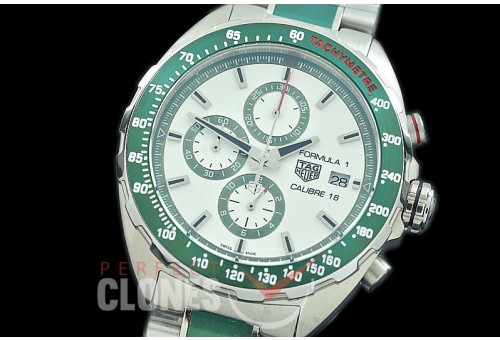 0 0 0 0 TGF1-00301C Formula 1 Chronograph SS/SS White OS 10 Qtz
