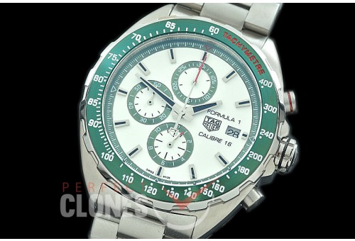 0 0 0 0 TGF1-00301 Formula 1 Chronograph SS/SS White OS 10 Qtz