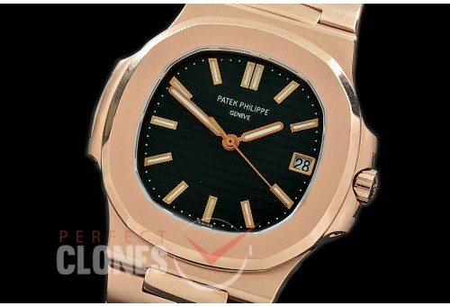 PP00512S BP Nautilis 5711 RG/RG Black Miyota 9015 Modified Calibre 324SC
