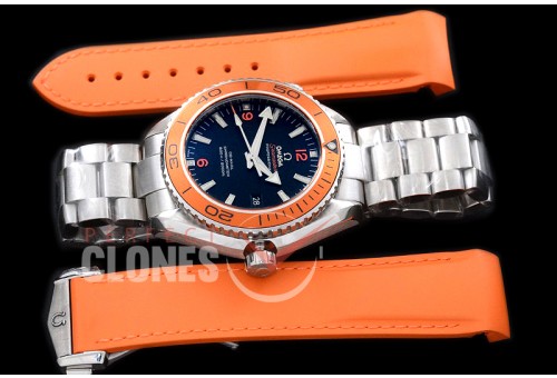 OMCPO45-102 Seamaster Planet Ocean 45mm Orange/Black SS/SS A-2824/8500 Free Rubber Strap !