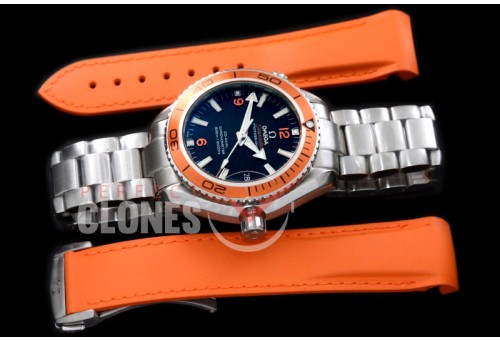 OMCPO42-102 Seamaster Planet Ocean 42mm Orange/Black SS/SS A-2824/8500 Free Rubber Strap !