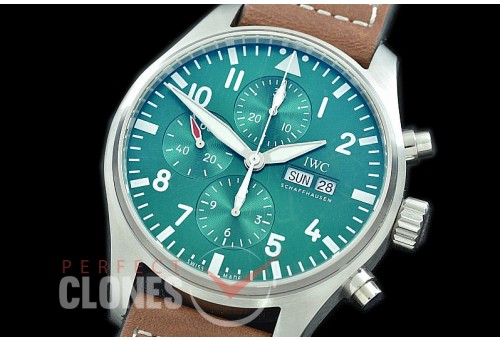 0 0 IWP00091 Pilot Chronograph 377726 Racing Limited Edition SS/LE Green A-7750