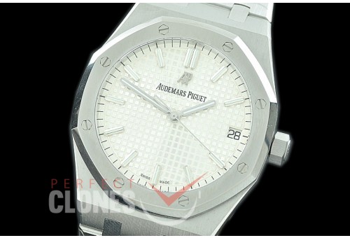 0 0 0 AP15500-101 OMF V2 AP15500ST Royal Oak Automatic SS/SS White Miyota Asian Clone Calibre 4302 28800bph