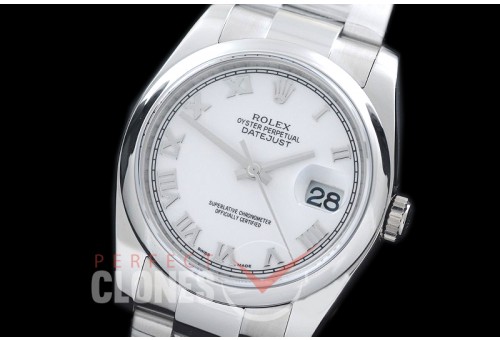 R36DJS-811 ARF/JF 116200 SS/SS Smooth/Oyster White Roman SH 3135 904L Steel 