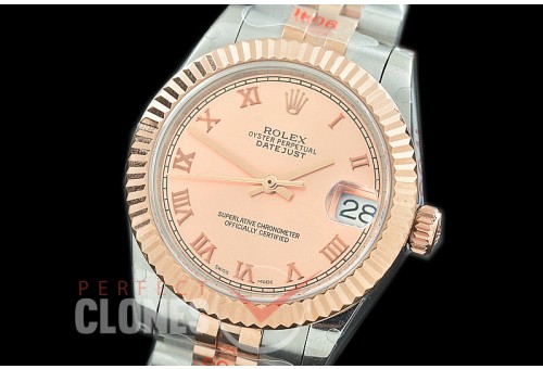 R31DJTR-123 GMF 904 Steel Datejust Midsize 278271 SS/RG Fluted/Jubilee Rose Roman Asian Clone 2824