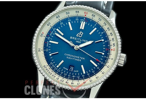 BLNV-41-103L TBF Navitimer 41mm Automatic SS/LE Blue A-2824 