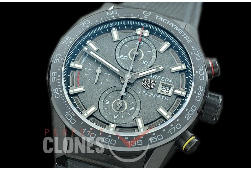 0 0 0 0 0 TGCH1-021R XF/VSF Carrera Heuer-01 CLEP Liimited Ed Chronograph PVD/RU Antracite A-7750
