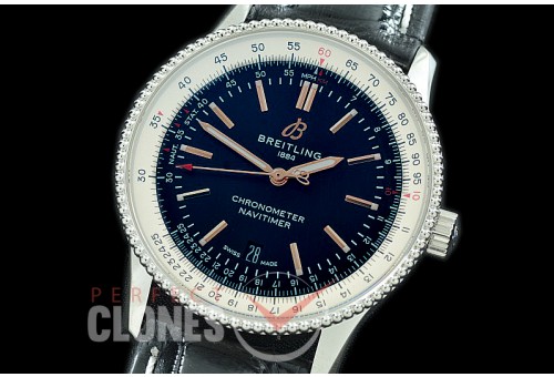 BLNV-41-102L TBF Navitimer 41mm Automatic SS/LE Black A-2824 