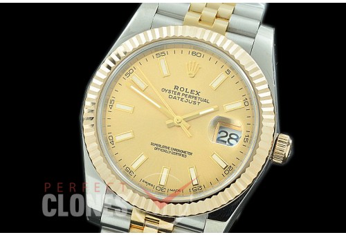 R41DJT-105J NF Datejust II 126333 904L Steel Fluted/Jubilee SS/YG Gold Sticks SA 3235