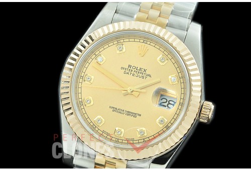 R41DJT-115J NF Datejust II 126333 904L Steel Fluted/Jubilee SS/YG Gold Diamonds SA 32350768e