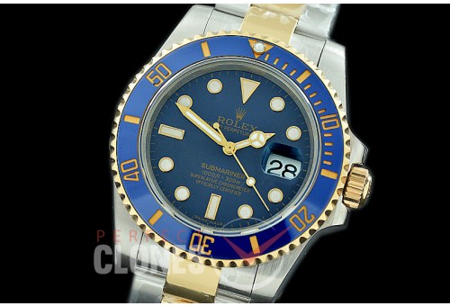 0 0 0 RLST00202 BP Submariner 116613LB SS/YG Blue VR 3135 - Special Offer