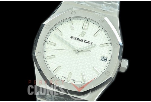 0 0 0 AP15500-051 ZF V2 AP15500ST Royal Oak Automatic SS/SS White Miyota Asian Clone Calibre 4302 28800bph