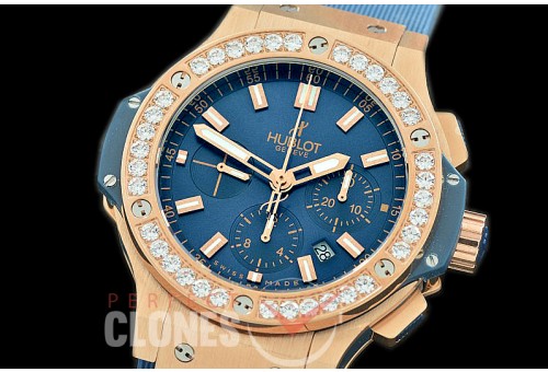 0 0 0 HB00963D Big Bang Evolution Chronograph SS/RU Blue A-7750 - Special Offer