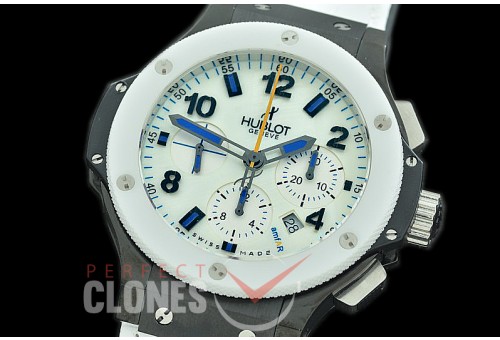 0 0 0 HB00987C Big Bang Evolution Chronograph Amfar Limited Edition PVD/CER/RU White A-7750 - Special Offer 