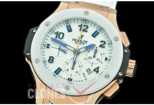 0 0 0 HB00967C Big Bang Evolution Chronograph Amfar Limited Edition SS/CER/RU White A-7750 - Special Offer 