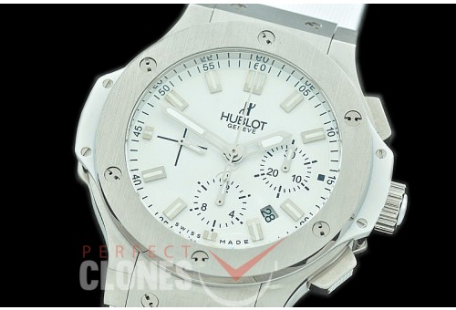 0 0 0 HB00901 Big Bang Evolution Chronograph Aspen White SS/RU White A-7750 - Special Offer 