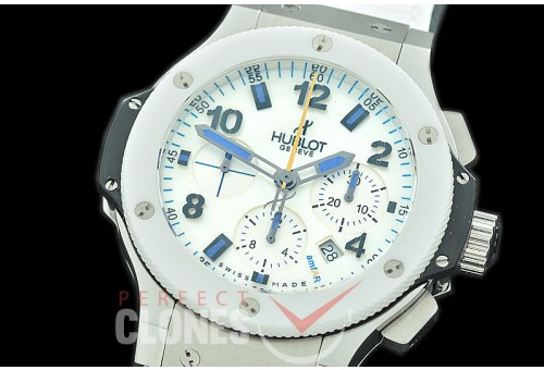 0 0 0 HB00937C Big Bang Evolution Chronograph Amfar Limited Edition SS/CER/RU White A-7750 - Special Offer 