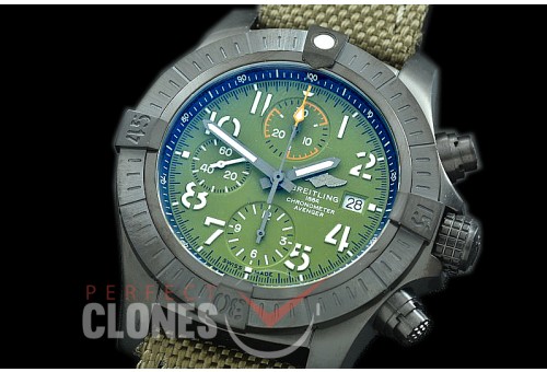 0 0 0 0BLSA00218 TBF Avenger II Chrono Night Mission Black Steel DLC/NY Military Green Num A-7750