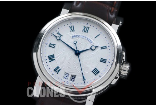 0 BR18101 Big Date Marine Automatic SS/LE Silver Customized Perpetual Big Date Movt