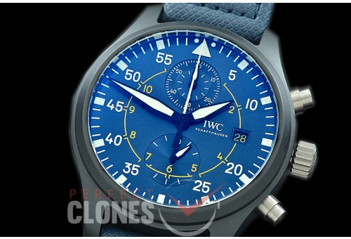 0 0 IWP00074 YLF Pilot Chronograph 389008 Blue Angels Special Edition CER/NY Blue A-7750