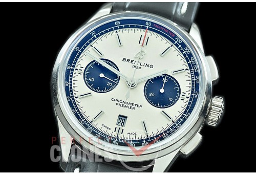 BL-PB01-101 GF Premier B01 Chronograph SS/LE White A-7750 