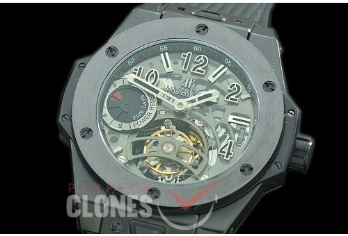 0 0 0 HB45-083 MGF Big Bang Unico Tourbillon 5 Days Reserve PVD/RU Skeleton SG Tourbillon 