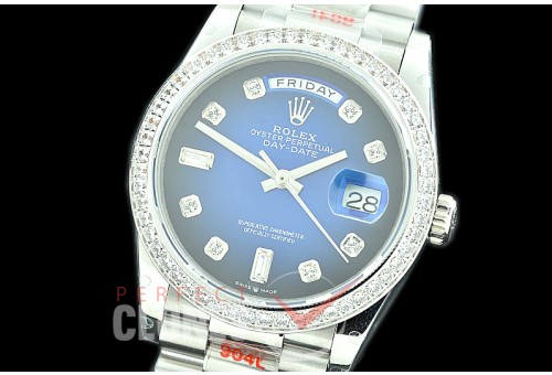 R36DDS-014D GMF 128349RBR 2019 DayDate SS/SS Fluted/President Blue Diamonds A-2836