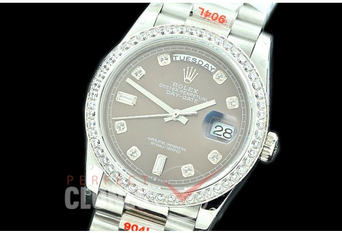 R36DDS-013D GMF 128349RBR 2019 DayDate SS/SS Fluted/President Dark Rhodium Diamonds A-2836