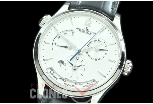 0 0 JLMRDT-001 ZF Master Reserve Duo Time SS/LE White Asian Modified Movt 