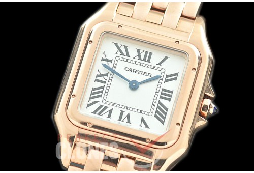 CARPT-026 KOR-F Panthere de Cartier Ladies 27mm RG/RG White Swiss Quartz 