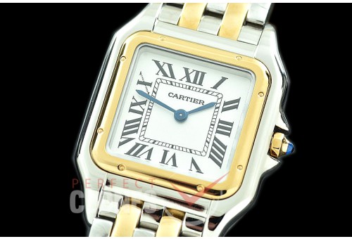 CARPT-016 KOR-F Panthere de Cartier Ladies 27mm SS/YG White Swiss Quartz 