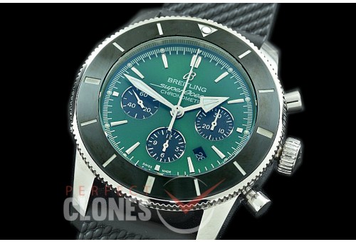 0 0 BLSF-HC46-253R ANF Superocean Heritage B01 Chronograph SS/RU Green A-7750