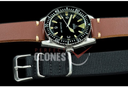 0 0 OMSEV00101 ANF Vintage Seamaster 300M SS/LE Black A-2836 - Free Nato Strap Bundle 