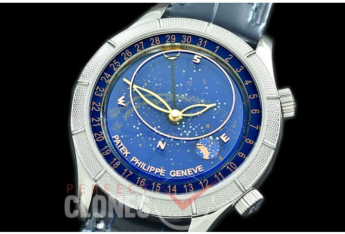 0 0 0 PPSM-6102-101 V9F 6102P Sky Moon Celestial Automatic SS/LE Blue Asian Custoomized