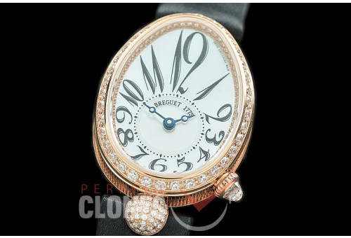 0 0 0 BR-RDN-111D ZF Reine De Naples Ladies RG/LE White Num Asian Custoomized 586/1 Movement 